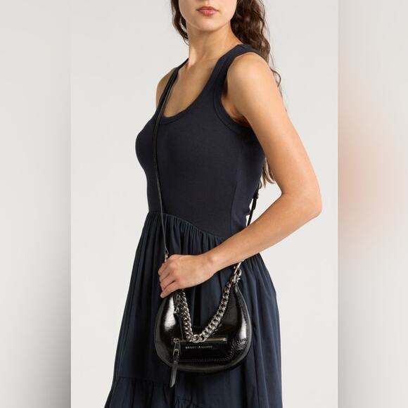 Marc Jacobs Mini Crescent Crinkle Leather Crossbody Bag - Picture 7 of 7